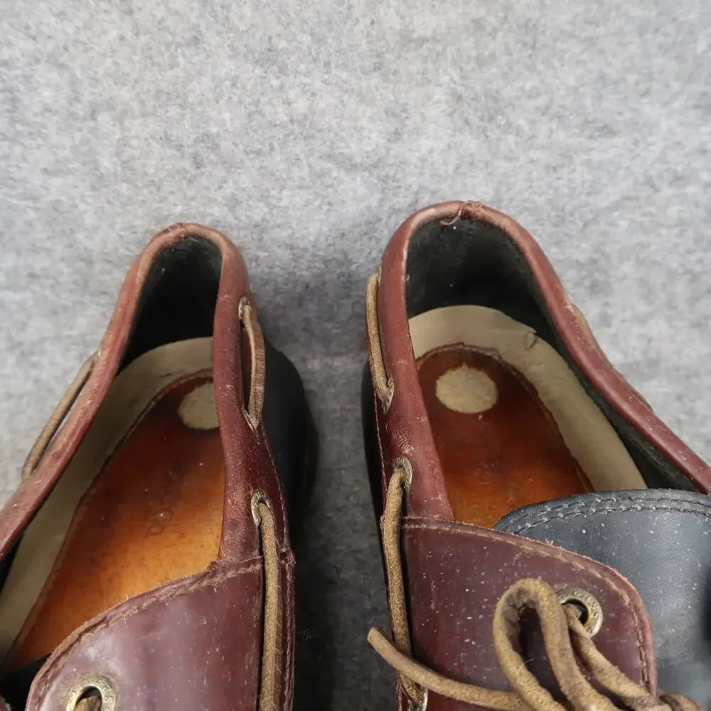 GH Bass & Co Boat Shoes Mens 10 Casual Leather Hampton Core Two Eye Moc Toe